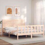 Bed Frame without Mattress King Size Solid Wood Pine 3193211