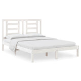 Bed Frame without Mattress White 140x200 cm Solid Wood Pine 3104349