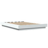 Bed Frame with LED Lights without Mattress White 120x200cm 3281105