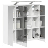 Bathroom Mirror Cabinet White 63.5 x 16 x 62.5 cm 889159