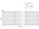 Gabion with 5 mm Wire and 10x10 cm Mesh 1000x30x150 cm 3465158