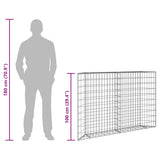 Trapezium Gabion Raised Bed Galvanised Steel 150x20x100 cm 145654