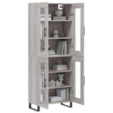 Highboard Grey Sonoma 69.5x34x180 cm Engineered Wood 3198303