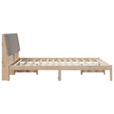 Bed Frame with Headboard Brown 150 x 200 cm Solid Pine Wood 3394416