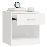242547 Nightstand 2 pcs with Drawer White