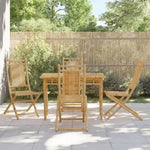 ZNTS 5 Piece Garden Dining Set Bamboo 3278521