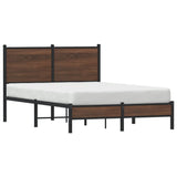 Metal Bed Frame without Mattress Brown Oak 120x200 cm 4007920