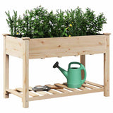 Garden Planter Beige 115 x 59 x 76.5 cm Solid fir wood 42006567