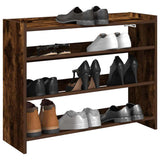 Shoe Rack Smoked Oak 80x25x62 cm Engineered Wood 859918
