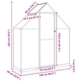 Greenhouse with Base Frame Anthracite 169x58x202 cm Aluminium 4005821