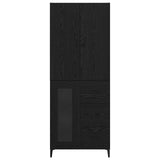 Highboard Black Oak 69.5 x 34 x 180 cm Engineered Wood 3416237