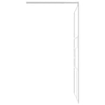 ZNTS Walk-in Shower Wall with Shelf White 115x195 cm ESG Glass&Aluminium 3185510