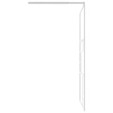 ZNTS Walk-in Shower Wall with Shelf White 115x195 cm ESG Glass&Aluminium 3185510