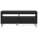 LED TV Cabinet Black Engineered Wood 896986