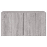 TV Wall Cabinet with LED Lights Grey Sonoma 80x35x41 cm 837321