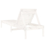 Sun Lounger Set of 2 White Solid pine wood Large 825068