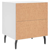 Bedside Cabinet White 40x35x47.5 cm Engineered Wood 827340