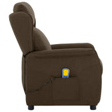 Massage Chair with Cushion Brown 93.5 x 67.5 x 101.5 cm Fabric 348353