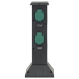 Outdoor Socket Column 4-Way Black and Green 16x16x39.5 cm 4010098