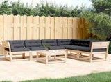 6 Piece Garden Sofa Set with Cushions Solid Wood Pine 3217020