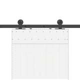 Sliding Door Hardware Kit 213.5 cm Steel Black 4009709