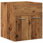 ZNTS 2 Piece Bathroom Furniture Set Old Wood Engineered Wood 3328581