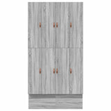 Storage Bed Frame Grey Sonoma 120 cm Engineered Wood 3335690