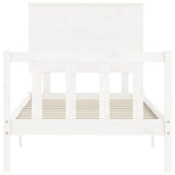 Bed Frame without Mattress White 90x200 cm Solid Wood Pine 3193387