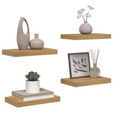Wall Shelf 4 pcs Brown 40 x 23.5 x 4 cm Engineered Wood 42019943
