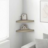 Floating Corner Shelves 2 pcs Oak 35x35x3.8 cm MDF 323926