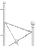 Day Bed without Mattress White 75x190 cm Steel 4104679