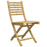 Bistro Set Natural Bamboo Bamboo Compact Foldable Bistro Set 3278533