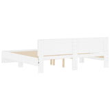 Bed Frame White Engineered wood, Plywood 200 x 200 cm for mattress 3207581