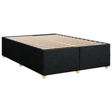 Box Spring Bed with Mattress Black 140x200 cm Fabric 3285382