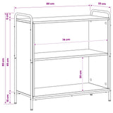 Book Cabinet 80 x 33 x 80 cm Engineered Wood Sonoma Oak 8013897