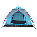 ZNTS Camping Tent Dome 4-Person Blue Quick Release 4004182