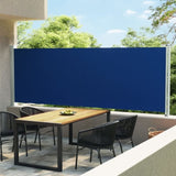 Patio Retractable Side Awning 160x600 cm Blue 317960