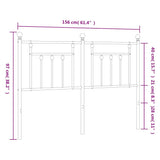 Metal Replace Headboard Black 150 cm 353571