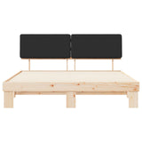 Bed Frame with Upholstered Headboard Black 180 x 200 cm 3398081