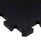 Rubber Floor Tiles 9 pcs Black 16 mm 30x30 cm 155670