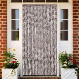 Insect Curtain Brown and White 100x220 cm Chenille 325453