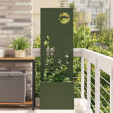 Garden Privacy Screen Olive green 50 x 150 cm Cold-rolled steel 876472
