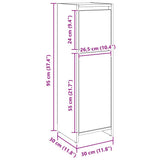 Bathroom Cabinet Artisan Oak 30x30x95 cm Engineered Wood 856062
