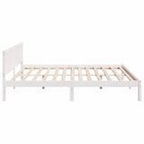 Bed Frame White 180 x 200 cm Solid Pine wood 872180