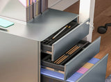 Lockable Cabinet, Rolling Filing Cabinet with 3 Drawers, Steel Office Drawer Unit for A4, Letter, T3398P344339