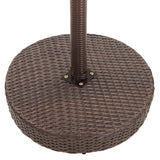 3 Piece Garden Bar Set with Cushions Poly Rattan Brown 3095377