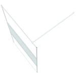 Walk-in Shower Wall White 115x195 cm Clear ESG Glass 152153