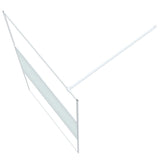 Walk-in Shower Wall White 115x195 cm Clear ESG Glass 152153