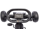 Kids Pedal Go Kart, with Adjustable Seat, EVA Wheels, Seat, Handbrake - Black T3398P348367
