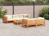 Garden Sofa Set Wax brown Solid pine wood Sectional Modular 3299287